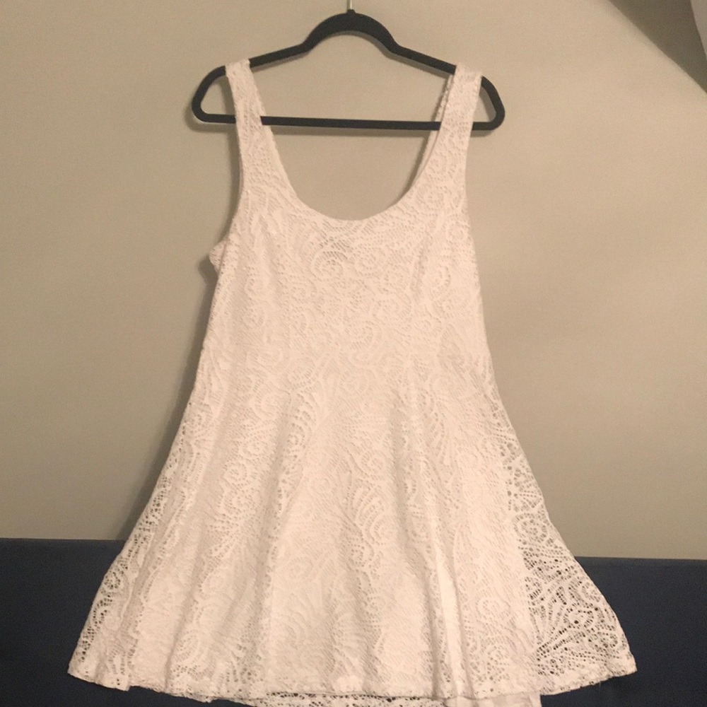 White crochet dress